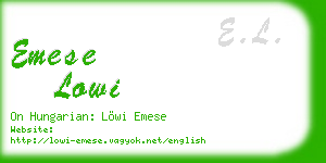 emese lowi business card